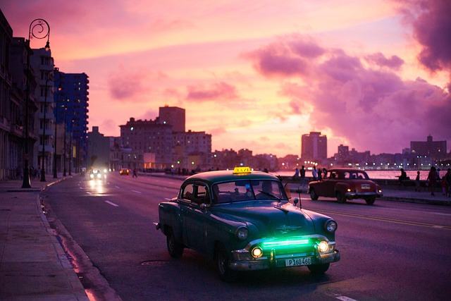 car, night sky, sunrise, havana, nature, night, travel, tourism, cuba, old, vintage, architecture, sky, automobile, city, car wallpapers, urban